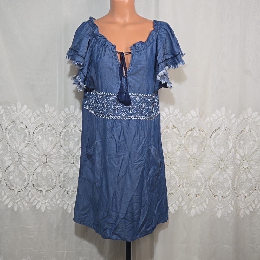 Dear Grace with Love Denim Dress sz Large NWT